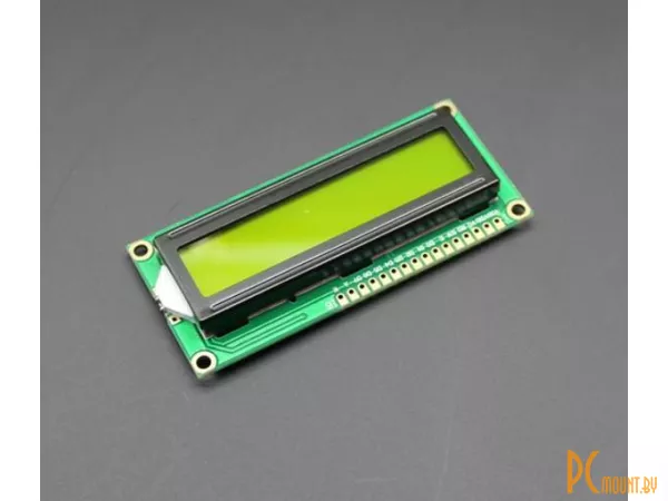 Модуль с одноцветным (светло-зеленный) ЖКИ дисплеем, Module 16x2 Character LCD LCM Display, light Green, LCD1602