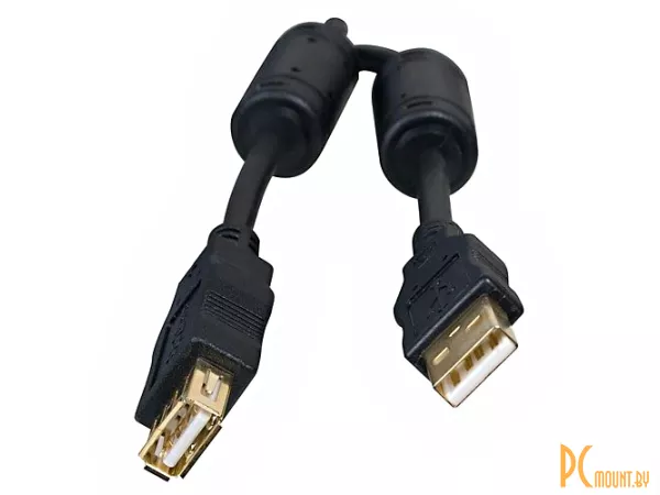 Кабель USB - удлинитель 5bites UC5011-018A EXPRESS AM-AF, USB 2.0, ферритовые фильтры, 1,8м