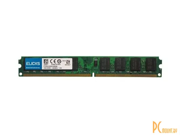 Память оперативная DDR2, 2GB, PC6400 (800MHz), ELICKS, чипы GEIL