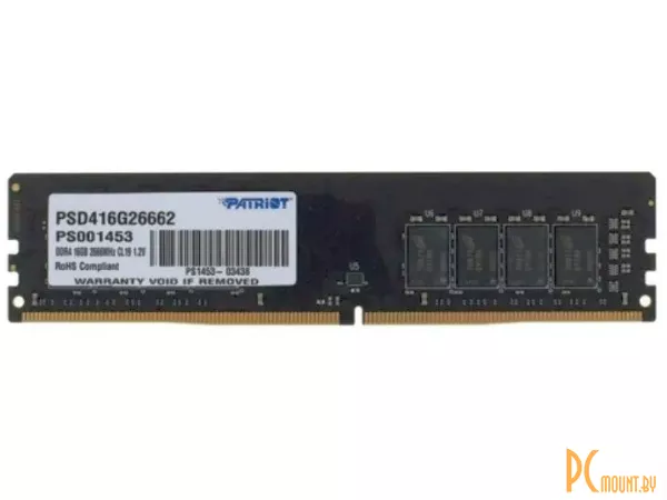Память оперативная DDR4, 16GB, PC21300 (2666MHz), Patriot PSD416G26662