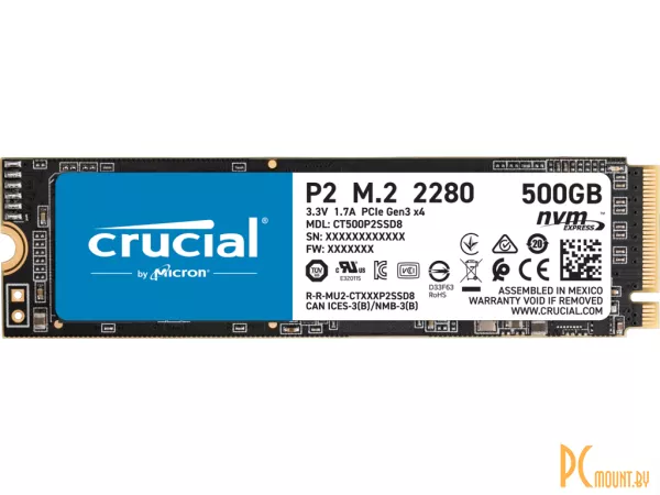 SSD 500GB Crucial CT500P2SSD8 M.2 2280